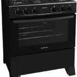 Fogão 5 bocas Atlas Mônaco Plus Preto Bivolt com Acendimento Automático e Mesa Inox