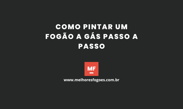 Como pintar um fogão a gás passo a passo