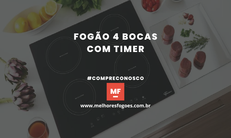 Fogão 4 Bocas com Timer