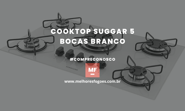 Cooktop Suggar 5 Bocas Branco