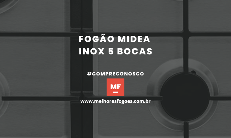 Fogão Midea 5 Bocas Inox