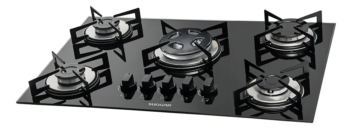 Cooktop a Gás 5 Bocas Suggar FG5005VP Preto Bivolt