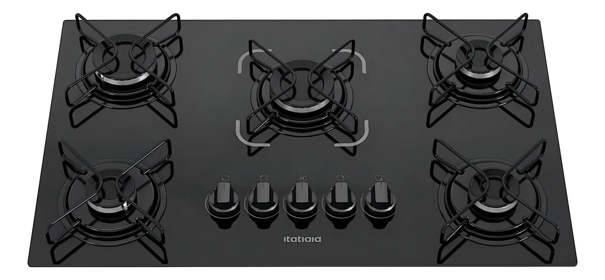 Cooktop Essencial Itatiaia 5 bocas Preto Bivolt