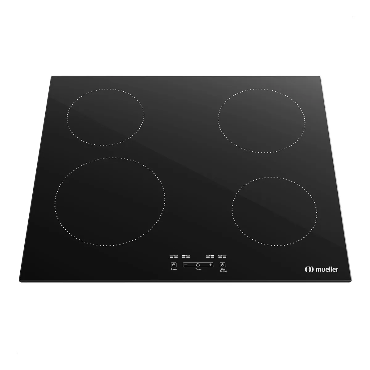 Cooktop Mueller 4 Bocas de Indução com Turbo Mci014bg1 220v