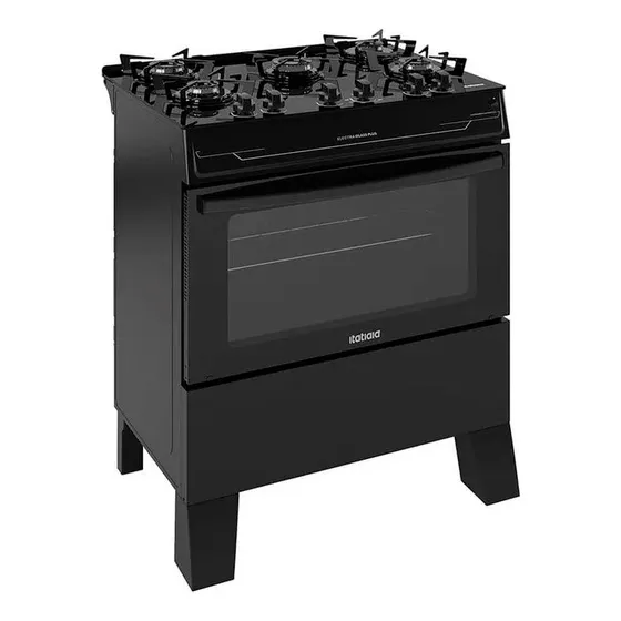 Fogão 5 Bocas Electra Itatiaia com Mesa de Vidro Bivolt