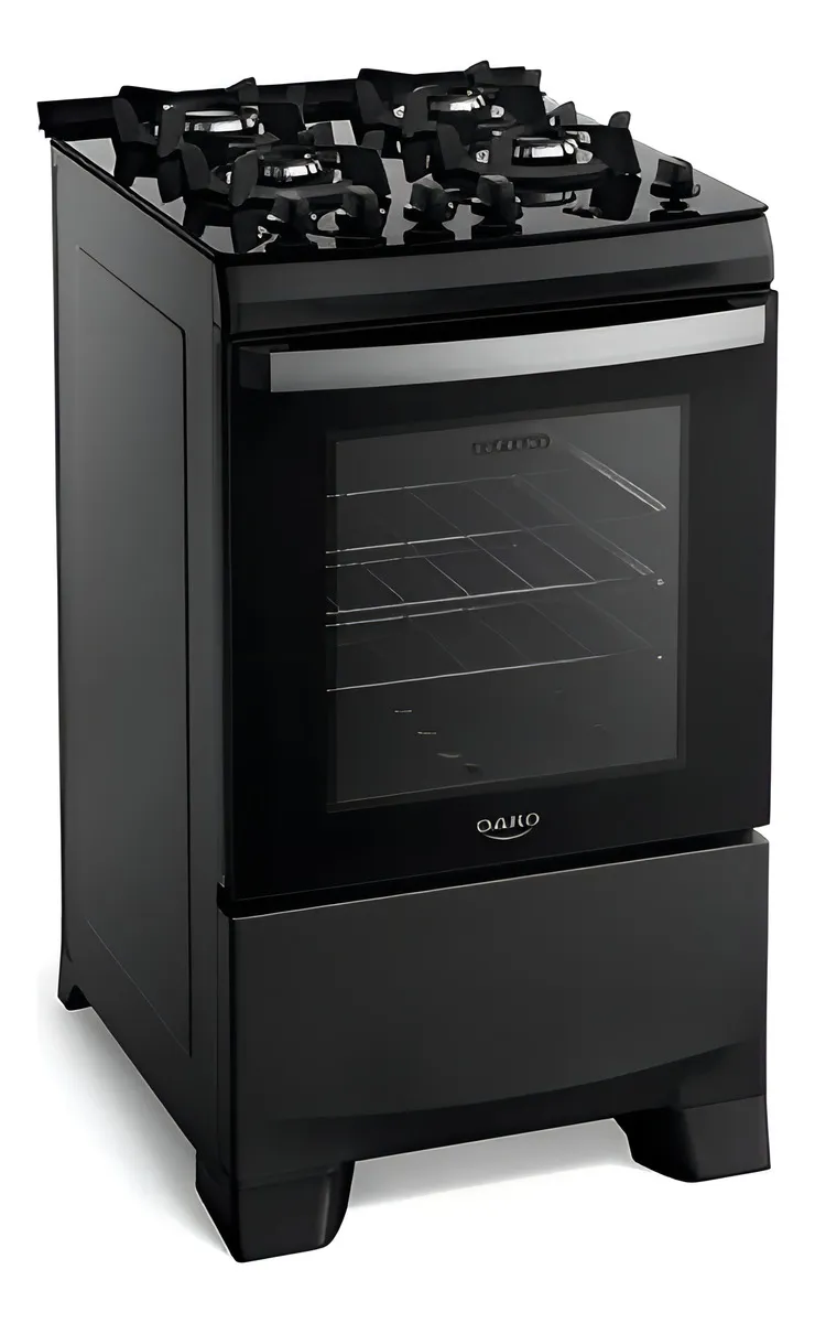 Fogão Dako 4 bocas Mesa de Vidro Supreme Glass Preto ou Branco BIVOLT