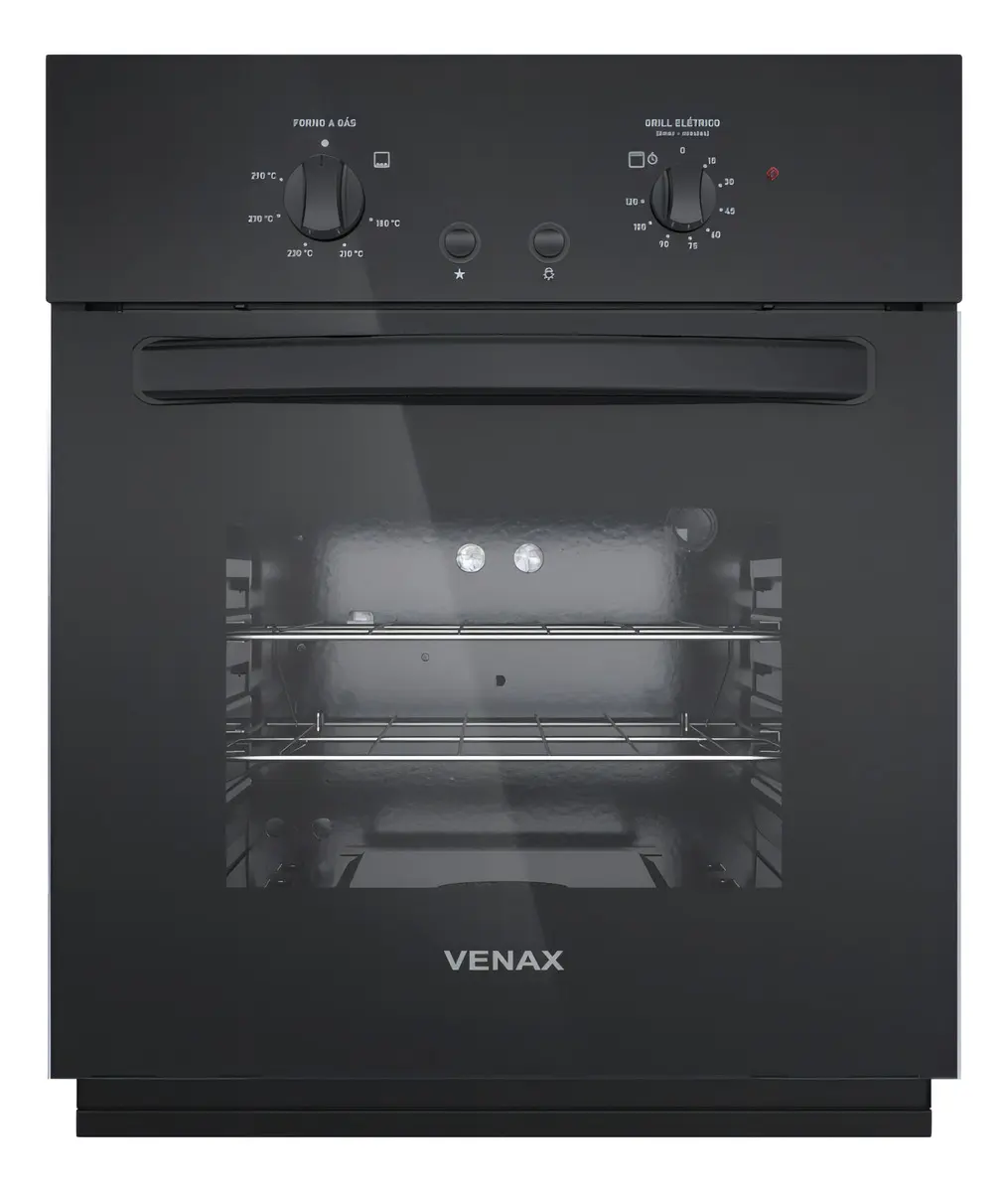 Forno de Embutir a Gás 50L Totale Nero Giii Venax