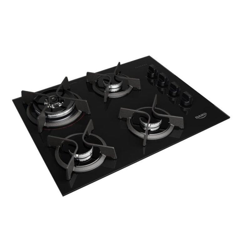 Cooktop 5 Bocas a Gás Dako Supreme Tripla Chama Preto Bivolt