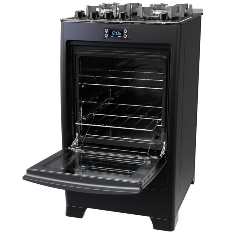Fogão 4 Bocas Preto com Mesa de Vidro e Timer Digital Dako Supreme Black Glass Bivolt