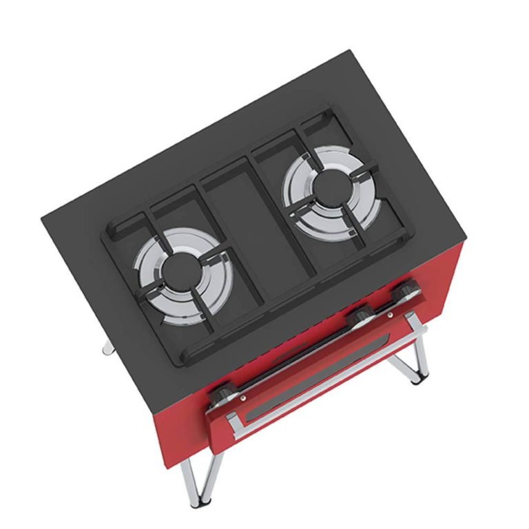 Fogão Portátil Venax Mini Cook 2 bocas Vermelho a Gás GLP