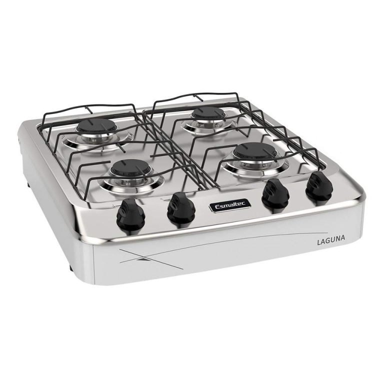 Fogão de Mesa Esmaltec 4 Bocas Laguna Branco e Inox 0104001456