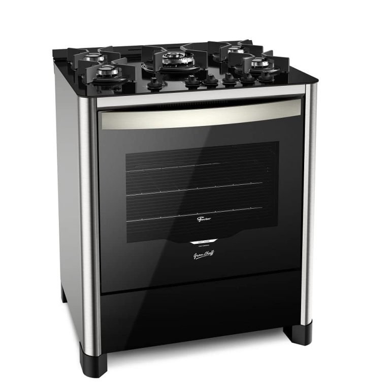Fogão de Piso 5Q Fischer GRAND CHEFF Gás C/Grill Inox
