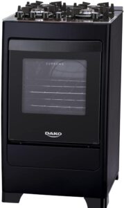 Fogao Dako 4 bocas Mesa de Vidro Supreme Glass Preto BIVOLT