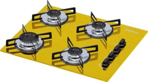 Cooktop Ultra Chama 4 Bocas Chamalux Amarelo Bivolt