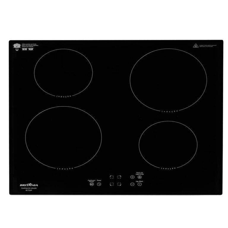 Cooktop por Indução Britânia 4 queimadores preto BCT04P 220V (2)