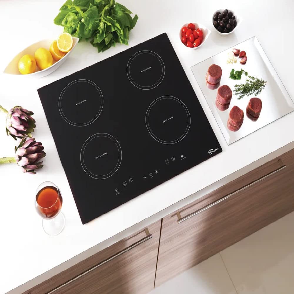 Fogão Cooktop 4Q Fischer Indução Mesa Vitrocerâmica Preto 220V tem aqui