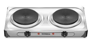 Fogão Fast Cook Dual Elétrico Mondial 2 Bocas 110V 2000W Inox FE03 (1)