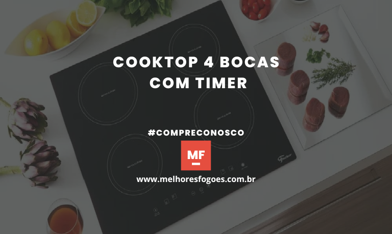 Cooktop 4 bocas Com Timer