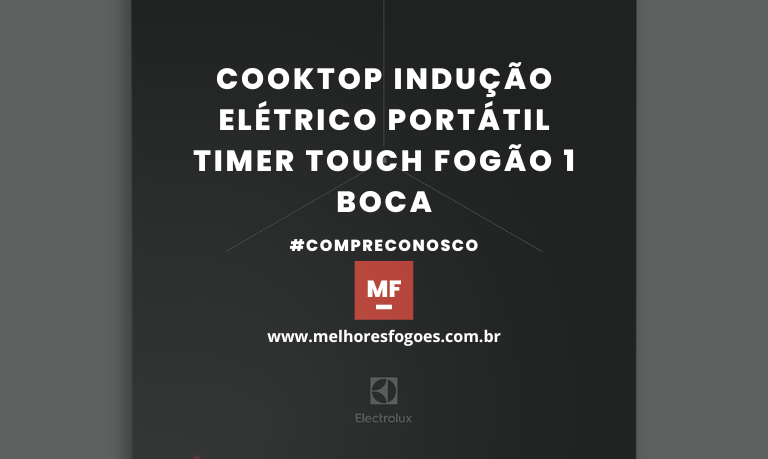 Cooktop Indução Elétrico Portátil Timer Touch Fogão 1 Boca