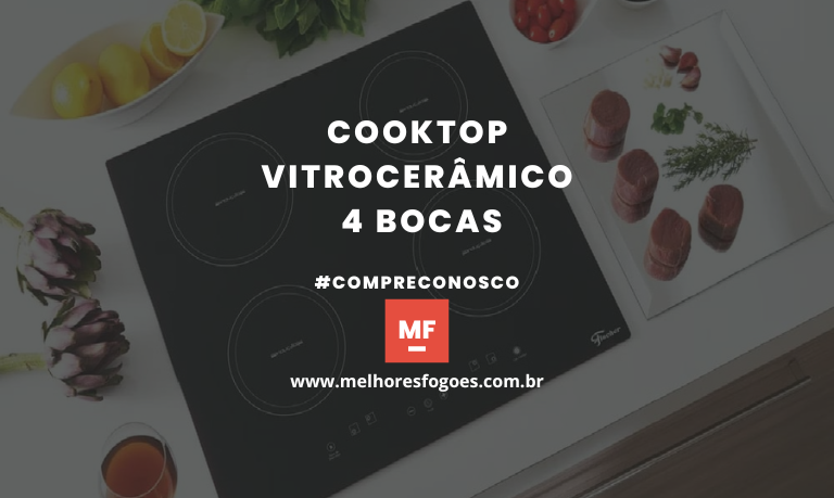 Cooktop Vitrocerâmico 4 Bocas