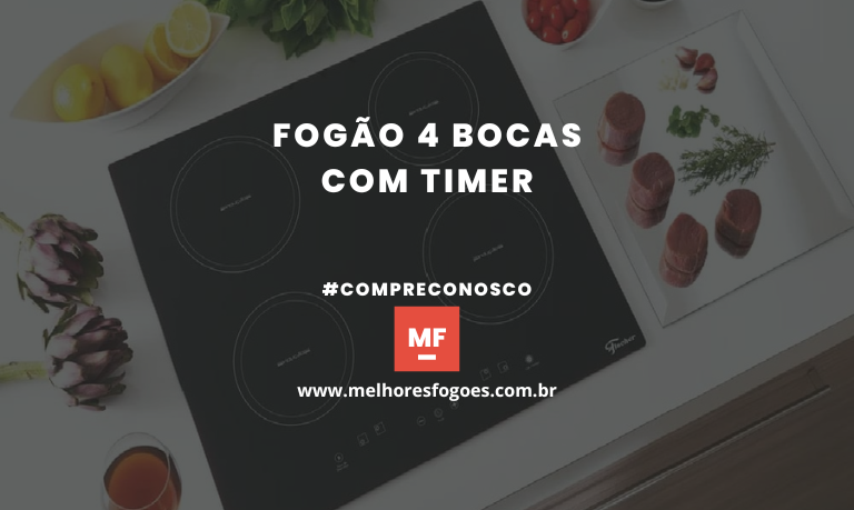 Fogão 4 bocas com Timer