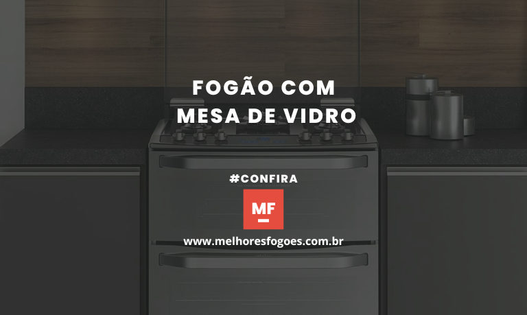 fogão com mesa de vidro