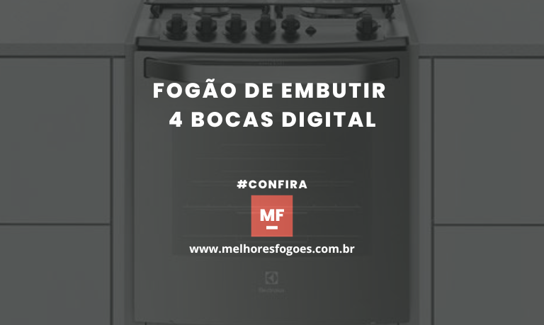 fogão de embutir 4 bocas digital