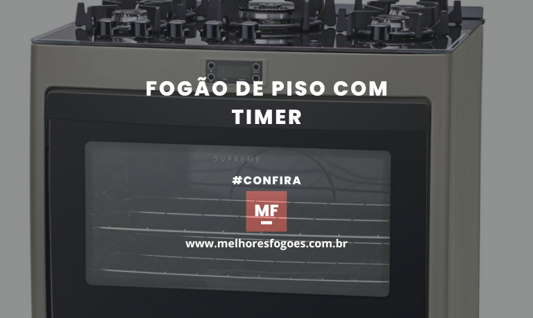 fogão de piso com timer