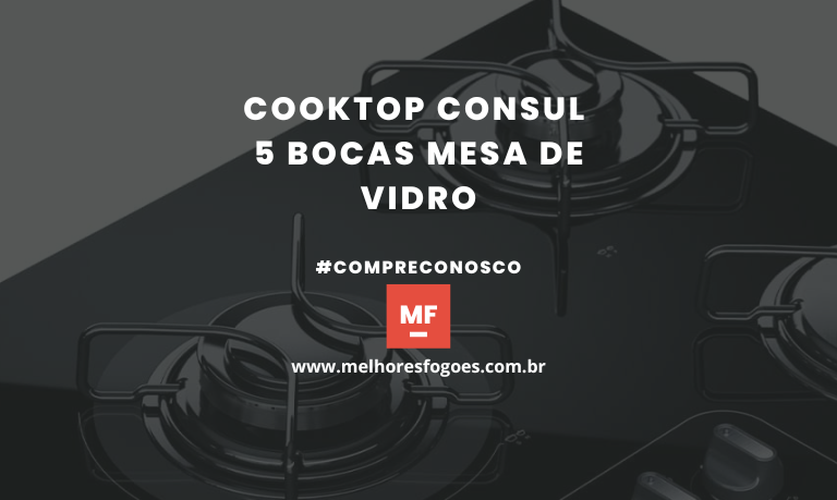 Cooktop Consul 5 bocas Mesa de Vidro