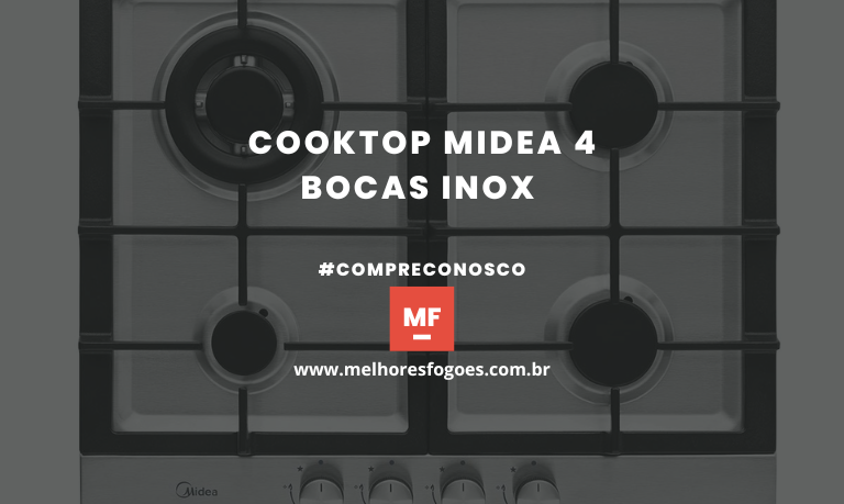 Cooktop Midea 4 bocas Inox