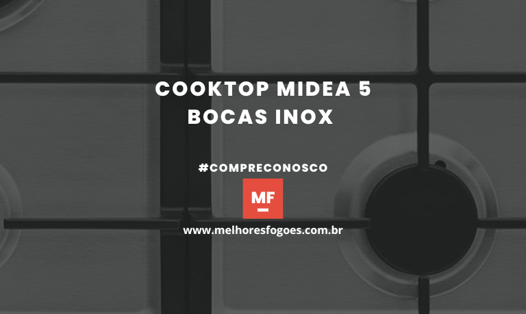 Cooktop Midea 5 bocas Inox