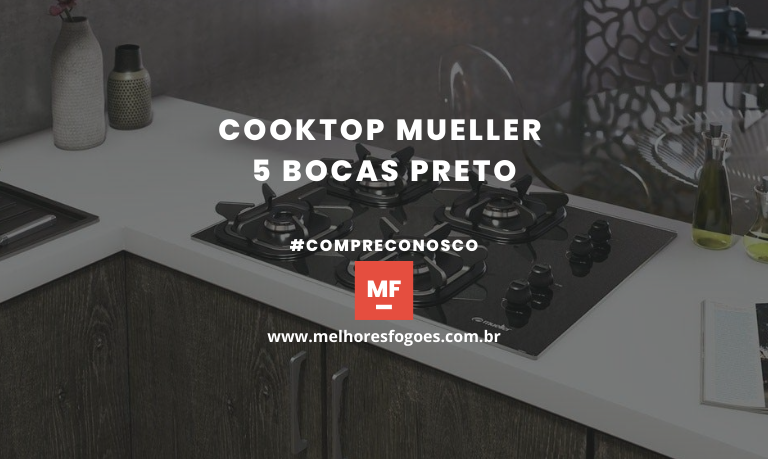 Cooktop Mueller 5 bocas Preto