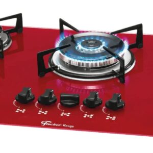 Cooktop Rouge Vermelho Fischer 5Q TC Gás Mesa Vidro Bivolt (3)