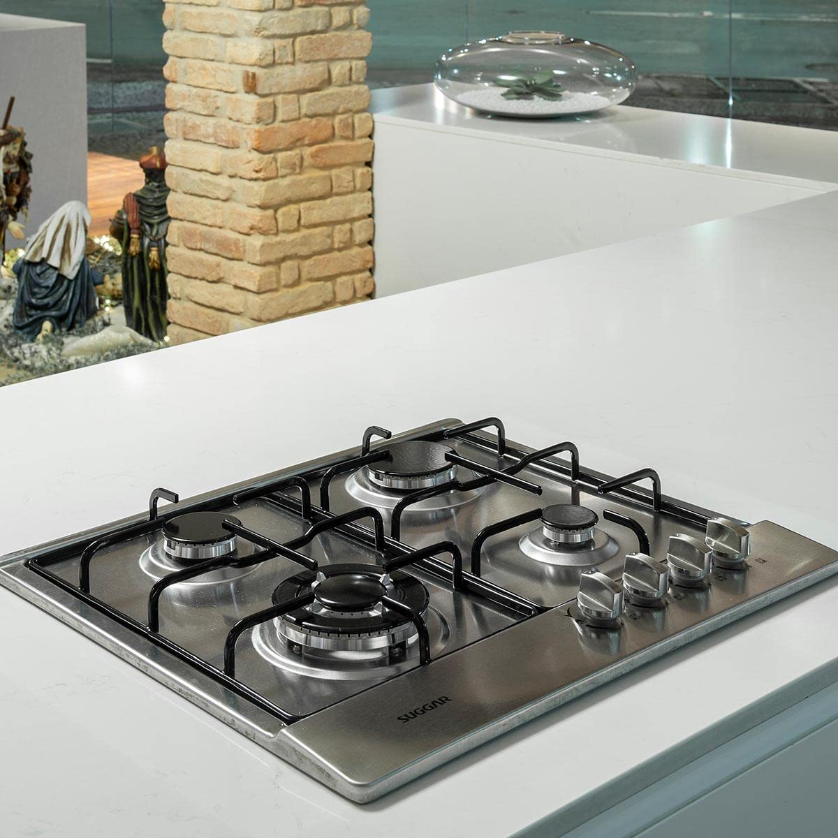 Cooktop Tripla Chama 4 Bocas Inox SUGGAR FG4134IX tem aqui
