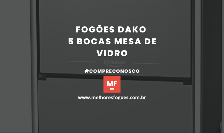 Fogões Dako 5 Bocas Mesa de Vidro