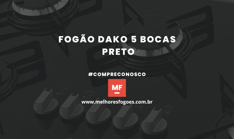 fogão dako 5 bocas preto