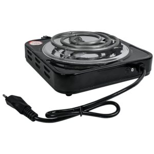 Mini Fogão Fogareiro Espiral Elétrico Portátil Camping 1 Boca 110V Preto (1)