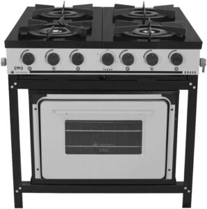 Fogão Industrial BR4BF 4 Bocas com Forno Venâncio Linha Bravo