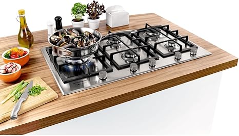 Cooktop 5 bocas Brastemp Gourmand Inox com Dupla Chama e trempe com ferro fundido BDK90DR 2