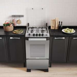 Fogão 4 Bocas a Gás Itatiaia New Dream Prata Bivolt 3