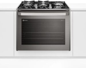 Fogão de Embutir 5 bocas Electrolux Cinza Experience com Mesa de Vidro, PerfectCook360 e VaporBake FE5EC