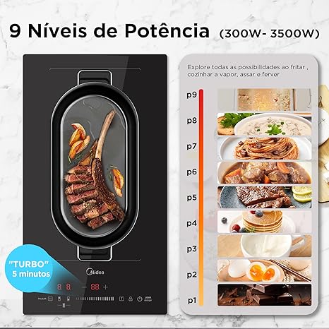 Cooktop 2 Bocas de Indução Freezone Midea CFBD22 2
