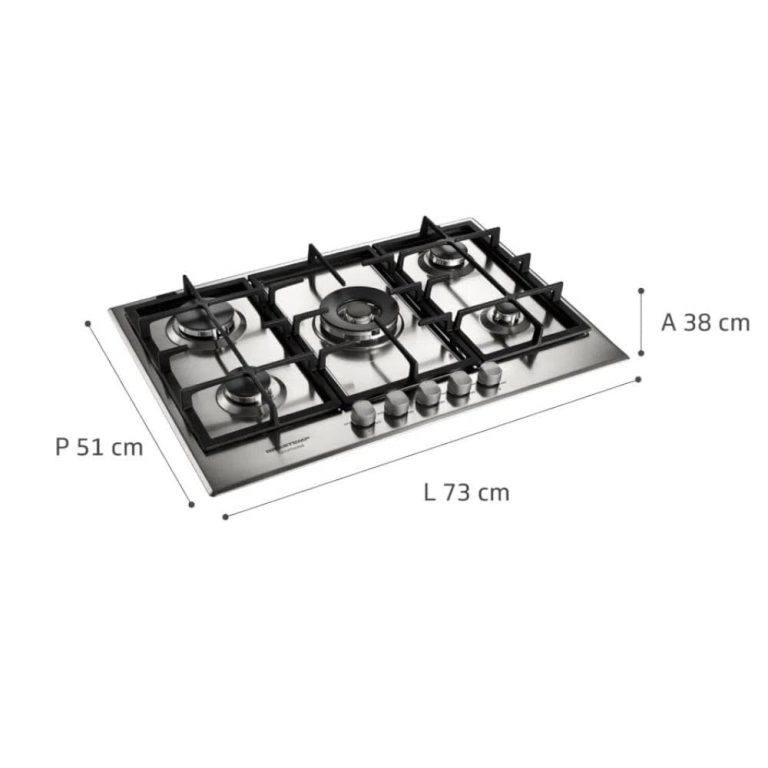 Cooktop 5 Bocas BDK75D Brastemp Gourmand Inox 220v tem aqui
