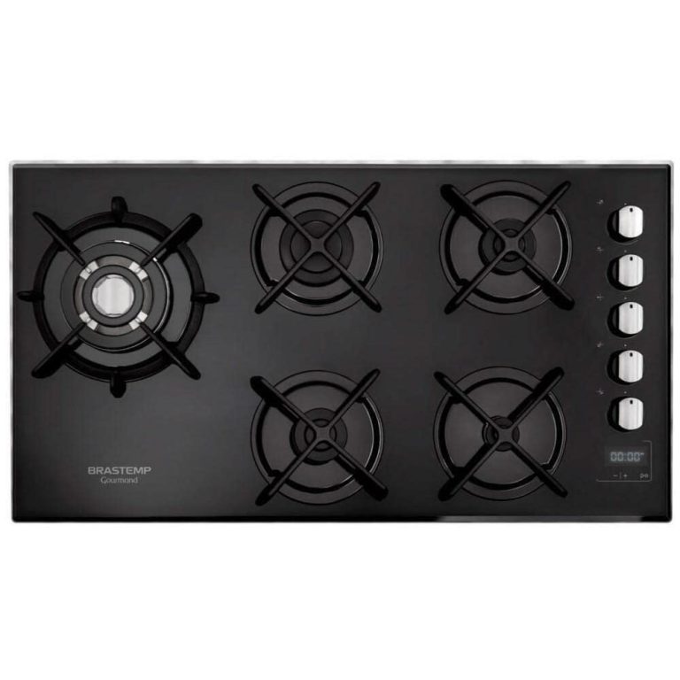Cooktop 5 bocas Brastemp com Quadrichama e timer Touch BDT86AE tem aqui
