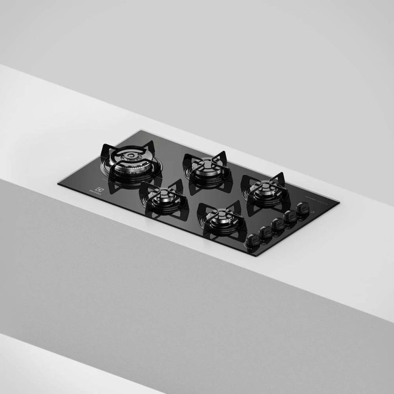 Cooktop com Queimador Tripla Chama Lateral a Gás 5 Bocas KE5TD