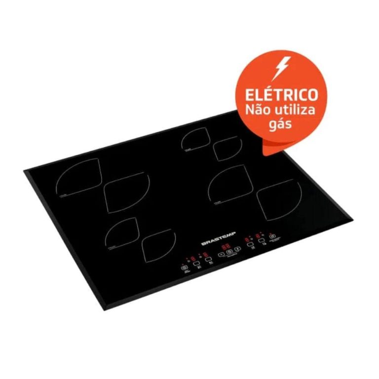 Cooktop por Indução BDJ62AE Brastemp 4 Bocas Timer Touch Preto 220v tem